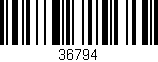 Código de barras (EAN, GTIN, SKU, ISBN): '36794'