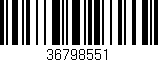 Código de barras (EAN, GTIN, SKU, ISBN): '36798551'
