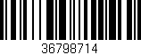 Código de barras (EAN, GTIN, SKU, ISBN): '36798714'