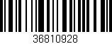 Código de barras (EAN, GTIN, SKU, ISBN): '36810928'