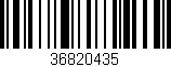 Código de barras (EAN, GTIN, SKU, ISBN): '36820435'