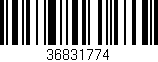 Código de barras (EAN, GTIN, SKU, ISBN): '36831774'