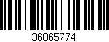 Código de barras (EAN, GTIN, SKU, ISBN): '36865774'