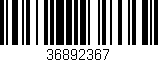 Código de barras (EAN, GTIN, SKU, ISBN): '36892367'