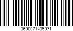 Código de barras (EAN, GTIN, SKU, ISBN): '3690071405971'
