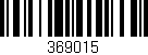 Código de barras (EAN, GTIN, SKU, ISBN): '369015'