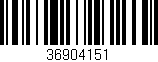 Código de barras (EAN, GTIN, SKU, ISBN): '36904151'
