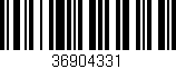 Código de barras (EAN, GTIN, SKU, ISBN): '36904331'