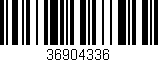 Código de barras (EAN, GTIN, SKU, ISBN): '36904336'