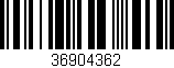 Código de barras (EAN, GTIN, SKU, ISBN): '36904362'
