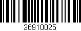 Código de barras (EAN, GTIN, SKU, ISBN): '36910025'