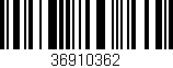Código de barras (EAN, GTIN, SKU, ISBN): '36910362'