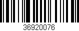 Código de barras (EAN, GTIN, SKU, ISBN): '36920076'
