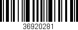 Código de barras (EAN, GTIN, SKU, ISBN): '36920281'