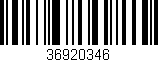 Código de barras (EAN, GTIN, SKU, ISBN): '36920346'