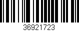 Código de barras (EAN, GTIN, SKU, ISBN): '36921723'