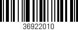 Código de barras (EAN, GTIN, SKU, ISBN): '36922010'