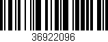Código de barras (EAN, GTIN, SKU, ISBN): '36922096'