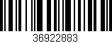 Código de barras (EAN, GTIN, SKU, ISBN): '36922883'