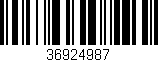 Código de barras (EAN, GTIN, SKU, ISBN): '36924987'