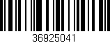 Código de barras (EAN, GTIN, SKU, ISBN): '36925041'