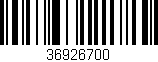 Código de barras (EAN, GTIN, SKU, ISBN): '36926700'
