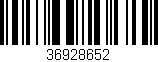 Código de barras (EAN, GTIN, SKU, ISBN): '36928652'