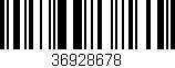 Código de barras (EAN, GTIN, SKU, ISBN): '36928678'