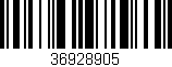 Código de barras (EAN, GTIN, SKU, ISBN): '36928905'