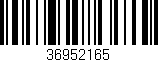 Código de barras (EAN, GTIN, SKU, ISBN): '36952165'