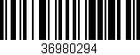 Código de barras (EAN, GTIN, SKU, ISBN): '36980294'