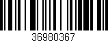 Código de barras (EAN, GTIN, SKU, ISBN): '36980367'