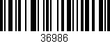 Código de barras (EAN, GTIN, SKU, ISBN): '36986'