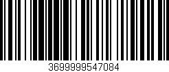 Código de barras (EAN, GTIN, SKU, ISBN): '3699999547084'