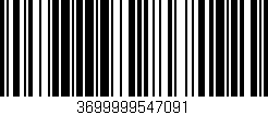 Código de barras (EAN, GTIN, SKU, ISBN): '3699999547091'