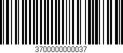 Código de barras (EAN, GTIN, SKU, ISBN): '3700000000037'