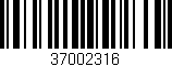 Código de barras (EAN, GTIN, SKU, ISBN): '37002316'