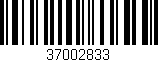 Código de barras (EAN, GTIN, SKU, ISBN): '37002833'