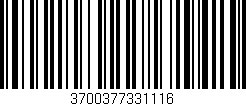 Código de barras (EAN, GTIN, SKU, ISBN): '3700377331116'