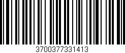 Código de barras (EAN, GTIN, SKU, ISBN): '3700377331413'