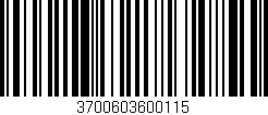 Código de barras (EAN, GTIN, SKU, ISBN): '3700603600115'
