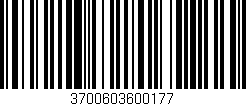 Código de barras (EAN, GTIN, SKU, ISBN): '3700603600177'