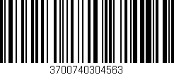 Código de barras (EAN, GTIN, SKU, ISBN): '3700740304563'