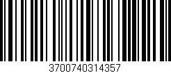 Código de barras (EAN, GTIN, SKU, ISBN): '3700740314357'