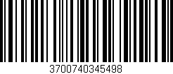 Código de barras (EAN, GTIN, SKU, ISBN): '3700740345498'