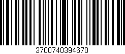 Código de barras (EAN, GTIN, SKU, ISBN): '3700740394670'