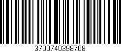 Código de barras (EAN, GTIN, SKU, ISBN): '3700740398708'