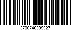 Código de barras (EAN, GTIN, SKU, ISBN): '3700740399927'