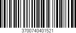 Código de barras (EAN, GTIN, SKU, ISBN): '3700740401521'