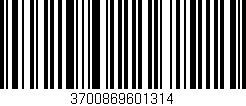 Código de barras (EAN, GTIN, SKU, ISBN): '3700869601314'